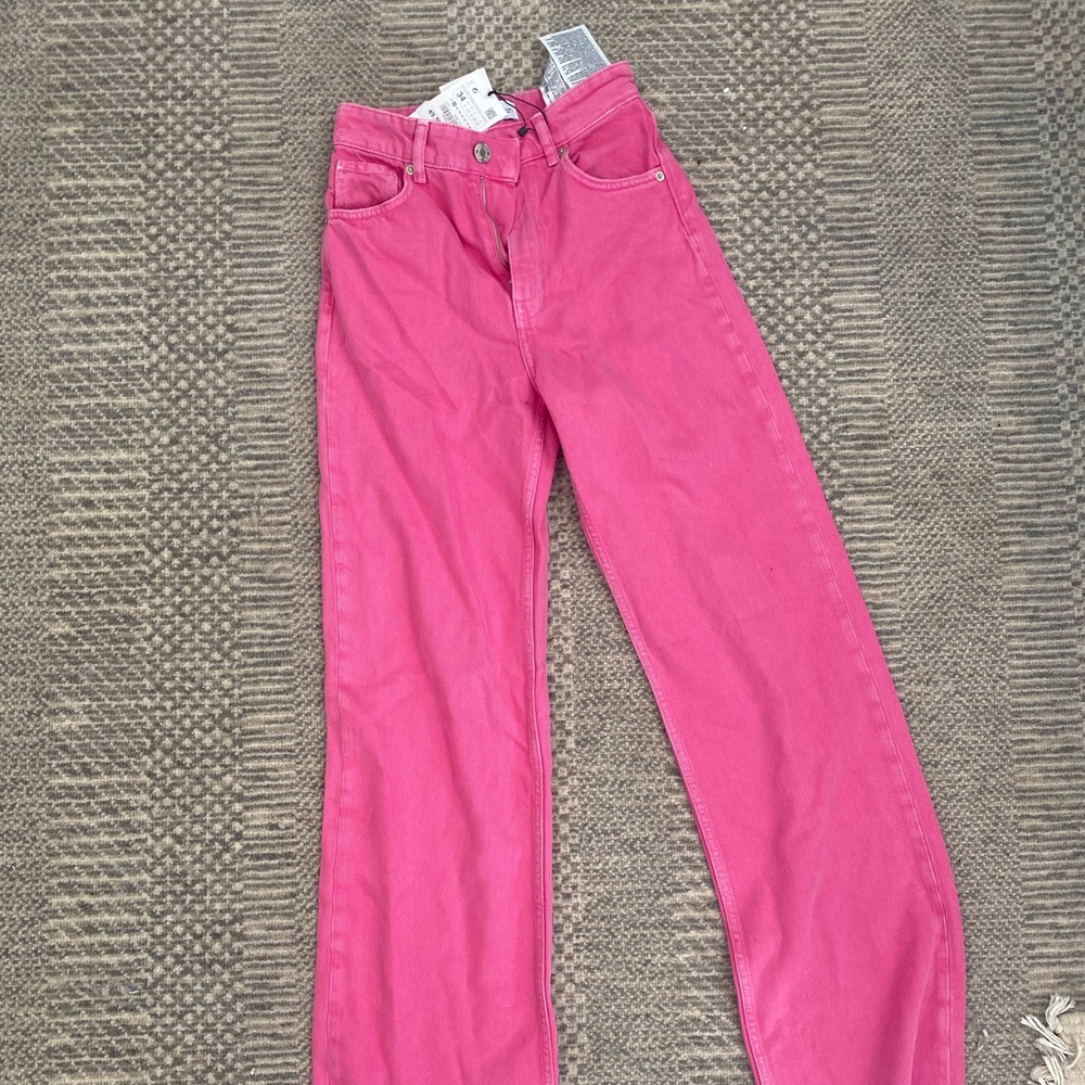 Pink NEW Zara wide leg jeans (viral on tiktok)